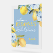 Waterverf Citroen & Bloem Acryl Welkomstbord Acryl Bord (Hoek)