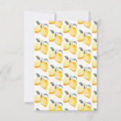 Waterverf Citroen Bloem Citrus Bruiloftsborrel Bedankkaart (Achterkant)