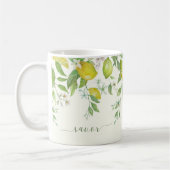Waterverf Citroen Bloem Koffiemok (Links)