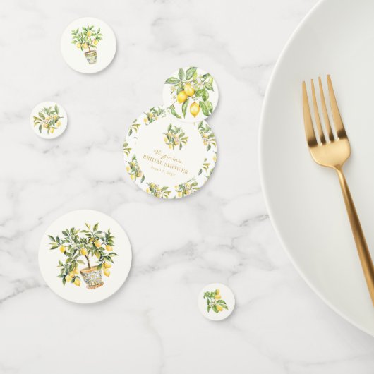 Waterverf Citroen Bloemen Confetti (Groep)