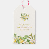 Waterverf Citroen Bruidsdiner Cadeaulabel (Voorkant)