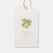 Waterverf Citroen Bruidsdiner Cadeaulabel (Achterkant)