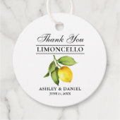 Waterverf Citroen Bruiloft Limoncello Ronde Labels (Voorkant)