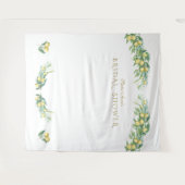 Waterverf Citroen Bruiloft Photo Booth Wandkleed (Voorkant (horizontaal))