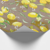 Waterverf citroen cadeaupapier (Hoek)