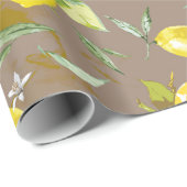 Waterverf citroen cadeaupapier (Rol Hoek)