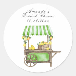 Waterverf Citroen Citroen Kar Bridal Shower Ronde Sticker