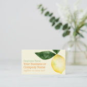 Waterverf Citroen Citrus Geel Visitekaartje (Staand voorkant)