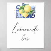 Waterverf citroen citrus modern - limonadebar poster (Voorkant)