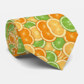 Waterverf Citroen Citrus Zomer Fruit Patroon Stropdas (Opgerold)