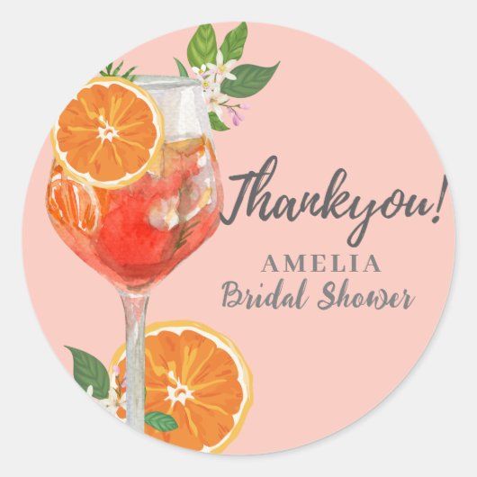 Waterverf Citroen citrusvruchten Vrijgezellenfeest Ronde Sticker (Voorkant)