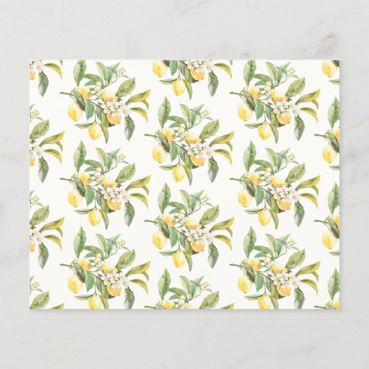 Waterverf citroen datum nacht Kaart (Achterkant)