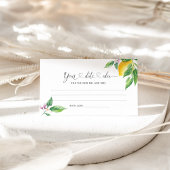 Waterverf citroen Dodelijke ideeën. Datum jar Informatiekaartje