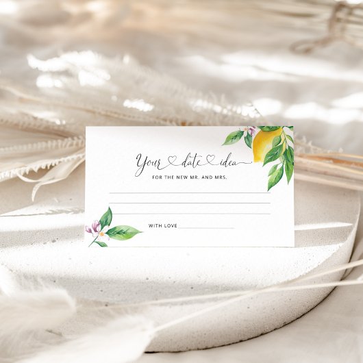 Waterverf citroen Dodelijke ideeën. Datum jar Informatiekaartje