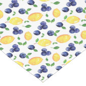 Waterverf citroen en bosbessen korte tafelloper (Hoek)