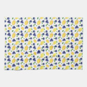 Waterverf citroen en bosbessen theedoek (Horizontaal)