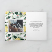 Waterverf citroen en groen Foto kerst Feestdagen Kaart (Binnen)