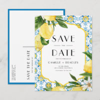 Waterverf citroen en Marokkaanse Tegel Bewaar de d