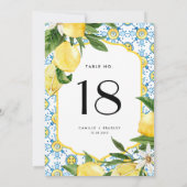 Waterverf Citroen en Marokkaanse Tegel Tafel Kaart (Achterkant)