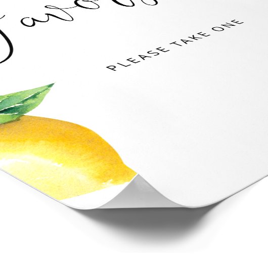 Waterverf citroen favorieten. Citroen favorieten Poster (Hoek)