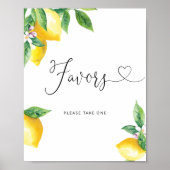 Waterverf citroen favorieten. Citroen favorieten Poster (Voorkant)