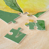 Waterverf citroen, fruit behangpatroon. legpuzzel (Zijkant)