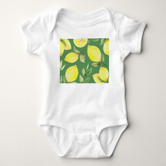 Waterverf citroen, fruit behangpatroon. romper (Voorkant)