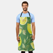 Waterverf citroen, fruit behangpatroon. schort (Gedragen)