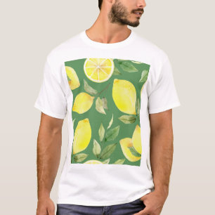 Waterverf citroen, fruit behangpatroon. t-shirt