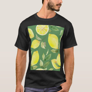 Waterverf citroen, fruit behangpatroon. t-shirt