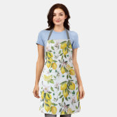 Waterverf citroen fruit bloemmotief schort (Gedragen)