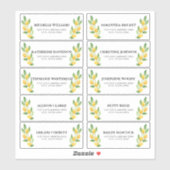 Waterverf Citroen Gastadreslabels Sticker (Vel)