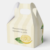 Waterverf Citroen Geel Citrus Rustiek Huwelijk Bedankdoosjes (Achterkant)