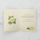 Waterverf Citroen Geel Citrus Rustiek Huwelijk Bedankkaart (Binnen)