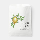 Waterverf Citroen Geel Citrus Rustiek Huwelijk Bedankzakje (Voorkant)