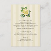 Waterverf Citroen Geel Citrus Rustiek Huwelijk Informatiekaartje (Achterkant)