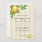 Waterverf Citroen Geel Citrus Rustiek Huwelijk Kaart (Voorkant)
