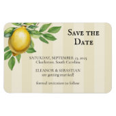 Waterverf Citroen Geel Citrus Rustiek Huwelijk Magneet (Horizontaal)