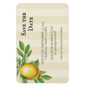 Waterverf Citroen Geel Citrus Rustiek Huwelijk Magneet (Verticaal)