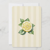 Waterverf Citroen Geel Citrus Rustiek Huwelijk Save The Date (Achterkant)