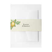 Waterverf Citroen Geel Citrus Rustiek Huwelijk Uitnodigingen Wikkel (Voorkant Voorbeeld)