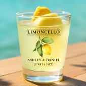 Waterverf Citroen groen bruiloft Limoncello Shot Glas