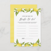 Waterverf Citroen Groene Bladkrans Hoe Oud Was de  Informatiekaartje (Voorkant / Achterkant)