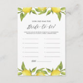 Waterverf Citroen Groene Bladkrans Hoe Oud Was de Informatiekaartje (Voorkant)