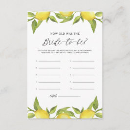 Waterverf Citroen Groene Bladkrans Hoe Oud Was de  Informatiekaartje