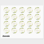 Waterverf Citroen Huwelijks Envelope Zegellak Stic Ronde Sticker (Vel)