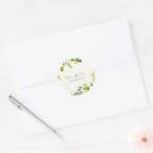 Waterverf Citroen Huwelijks Envelope Zegellak Stic Ronde Sticker (Envelop)