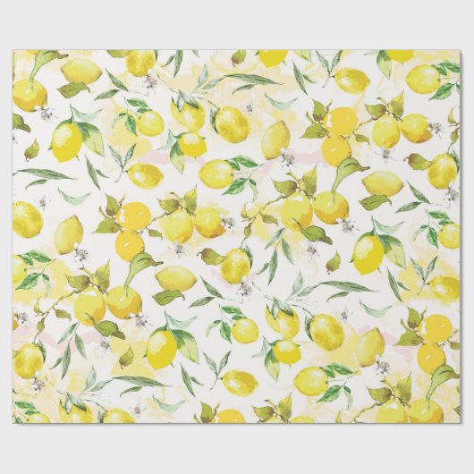 Waterverf citroen II Cadeaupapier (Vlak)