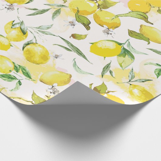 Waterverf citroen II Cadeaupapier (Hoek)