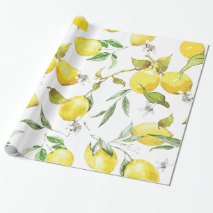 Waterverf citroen III Cadeaupapier